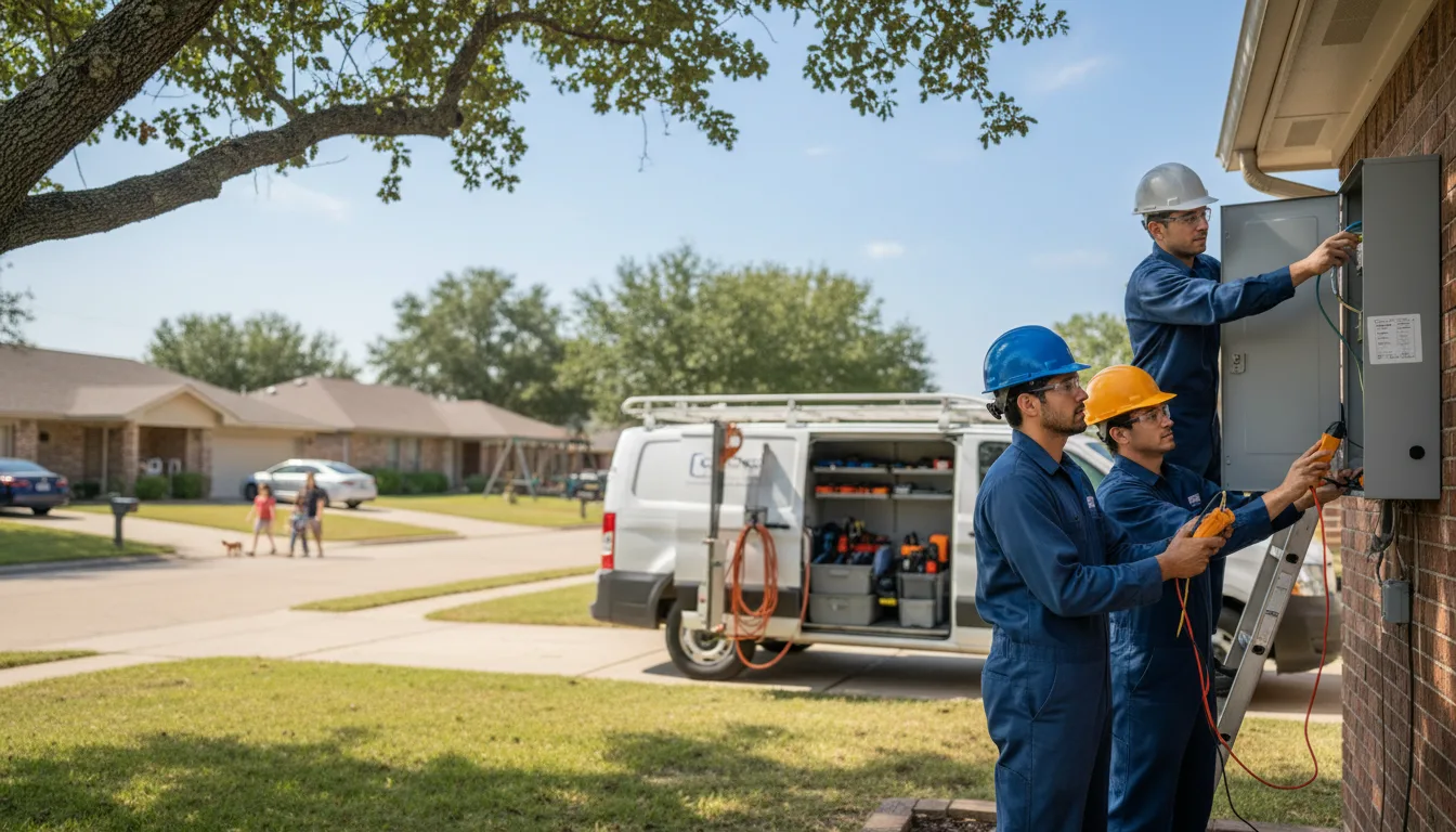 Certified electrician providing emergency electrical services in Honobia, OK